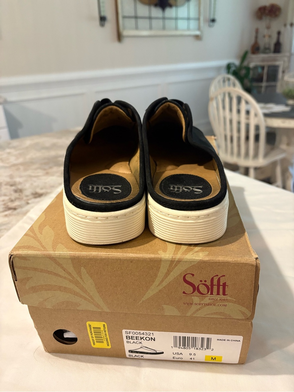 Soft black slide on shoes - Picture 4 of 8